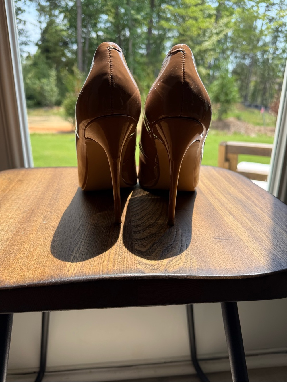 Aldo Patent Leather Pointed-Toe Stiletto Pumps in Tan - Picture 5 of 5